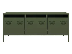 Mesa De Centro* Mesa de centro | Mesa de apoio 101.5x50x43.5 cm aço laminado a frio -azeitona Verde