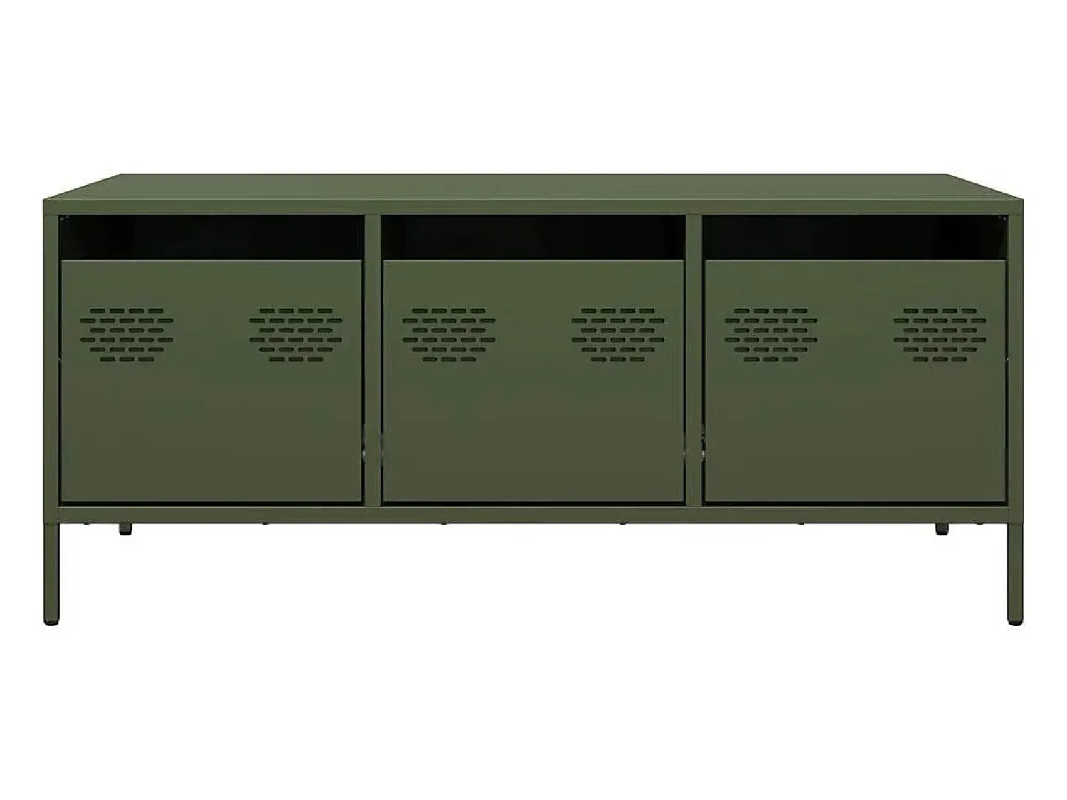 Mesa De Centro* Mesa de centro | Mesa de apoio 101.5x50x43.5 cm aço laminado a frio -azeitona Verde