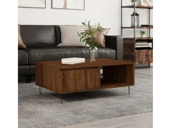 Mesa De Centro* Mesa de centro | Mesa de apoio 90x60x35 cm derivados madeira carvalho Castanho