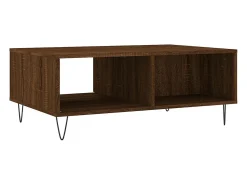 Mesa De Centro* Mesa de centro | Mesa de apoio 90x60x35 cm derivados madeira carvalho Castanho