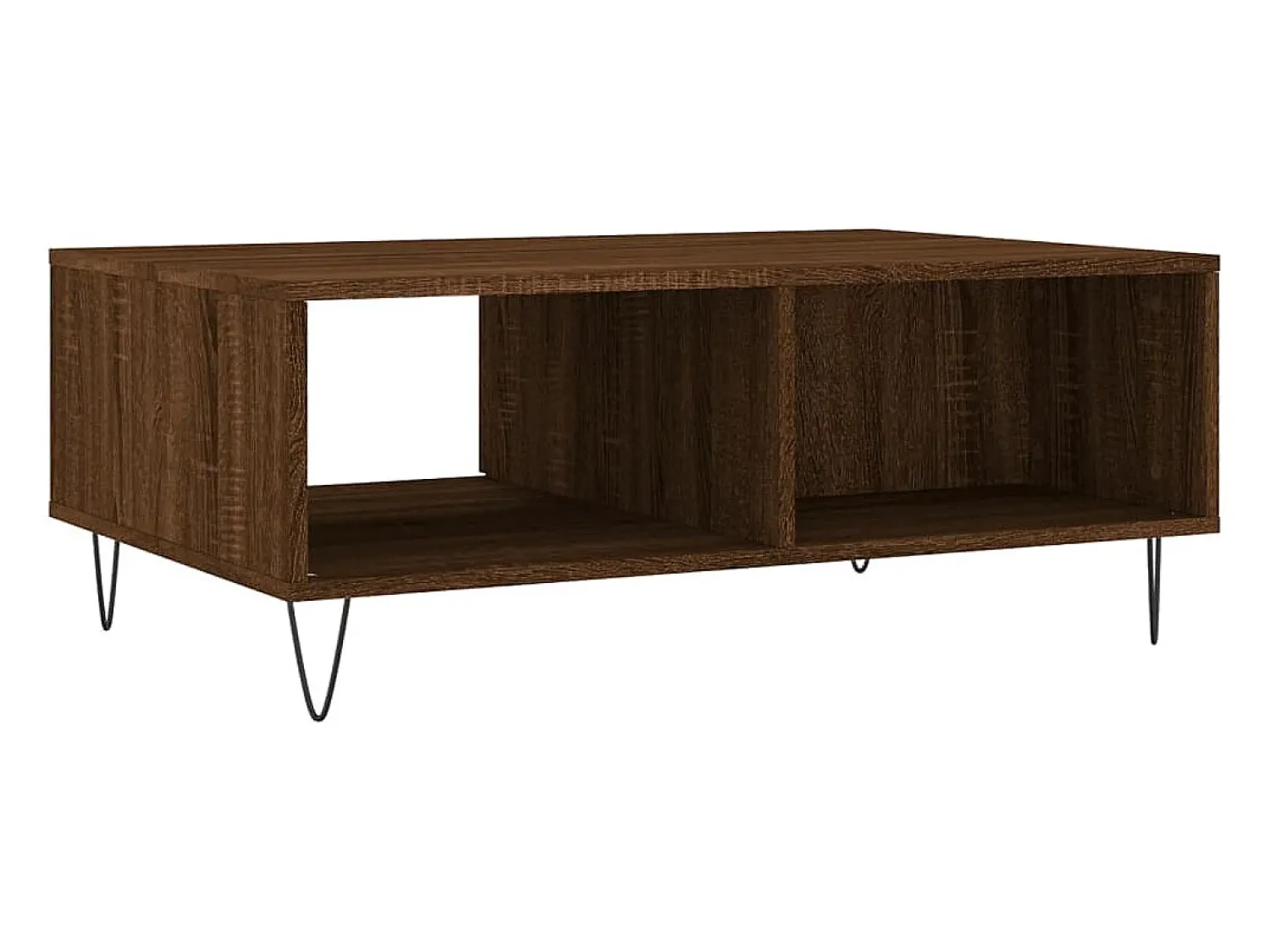 Mesa De Centro* Mesa de centro | Mesa de apoio 90x60x35 cm derivados madeira carvalho Castanho