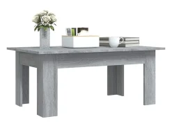 Mesa De Centro* Mesa de centro | Mesa de apoio 100x60x42cm derivados de madeira sonoma Cinzento