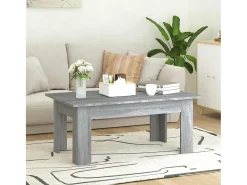 Mesa De Centro* Mesa de centro | Mesa de apoio 100x60x42cm derivados de madeira sonoma Cinzento