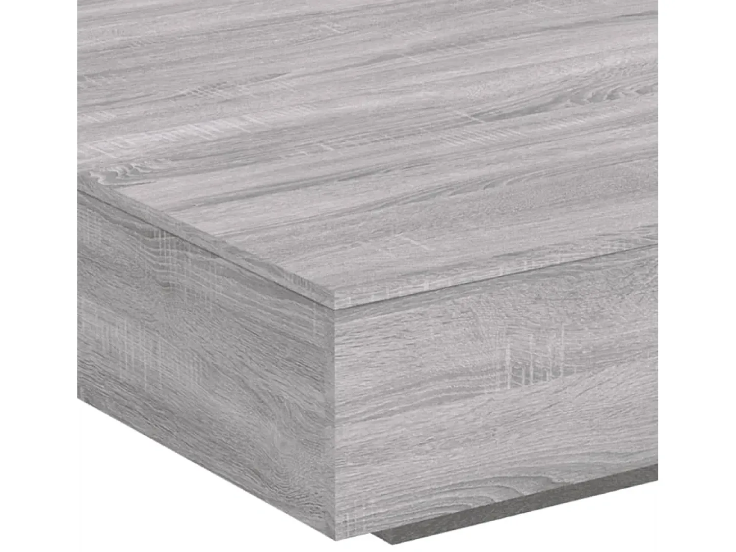 Online Mesa de centro | Mesa de apoio com luzes LED 100x100x31 cm sonoma Cinzento