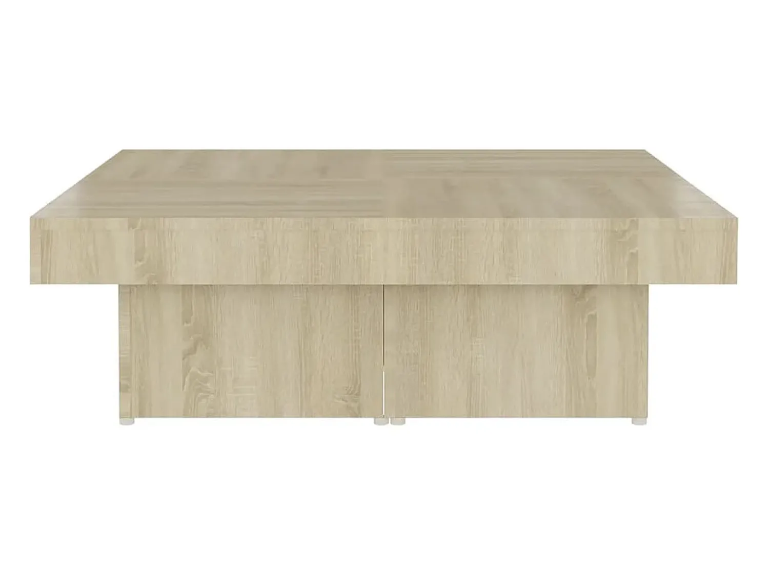 Mesa de centro | Mesa de apoio 90x90x28 cm contraplacado carvalho sonoma^ Mesa De Centro