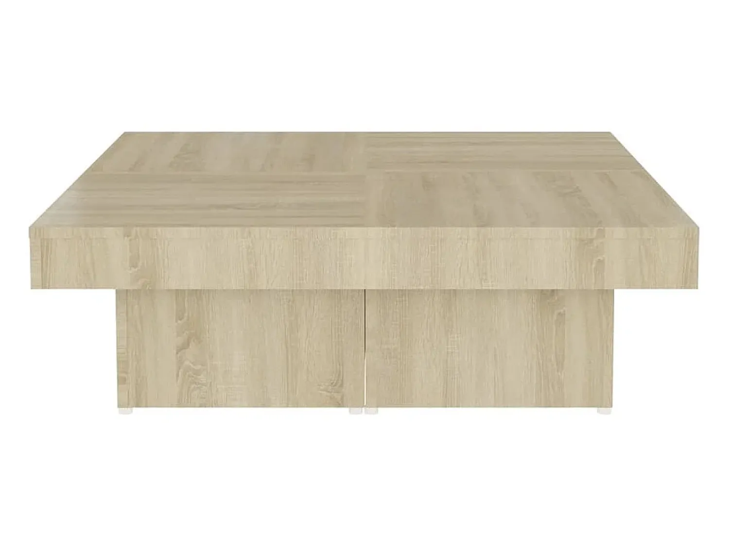 Mesa de centro | Mesa de apoio 90x90x28 cm contraplacado carvalho sonoma^ Mesa De Centro