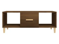 Mesa de centro | Mesa de apoio 102x50x40 cm derivados madeira carvalho Castanho