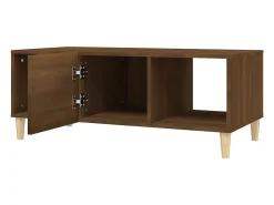 Mesa de centro | Mesa de apoio 102x50x40 cm derivados madeira carvalho Castanho