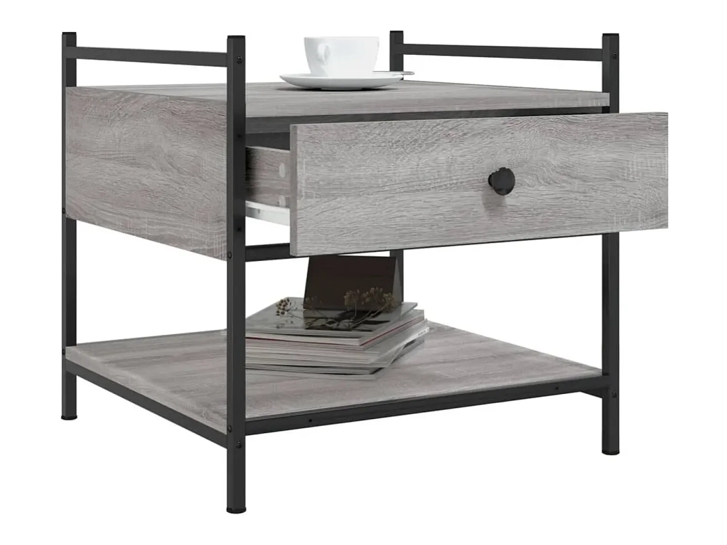 Mesa de centro | Mesa de apoio 50x50x50 cm derivados de madeira sonoma^ Mesa De Centro