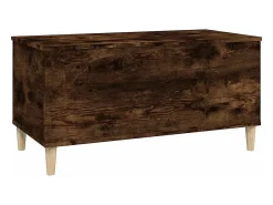 Mesa de centro | Mesa de apoio 90x44.5x45 cm derivados madeira carvalho fumado^ Mesa De Centro