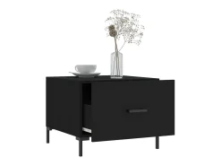 Mesa De Centro| Mesa de centro | Mesa de apoio 50x50x40 cm derivados de madeira Preto