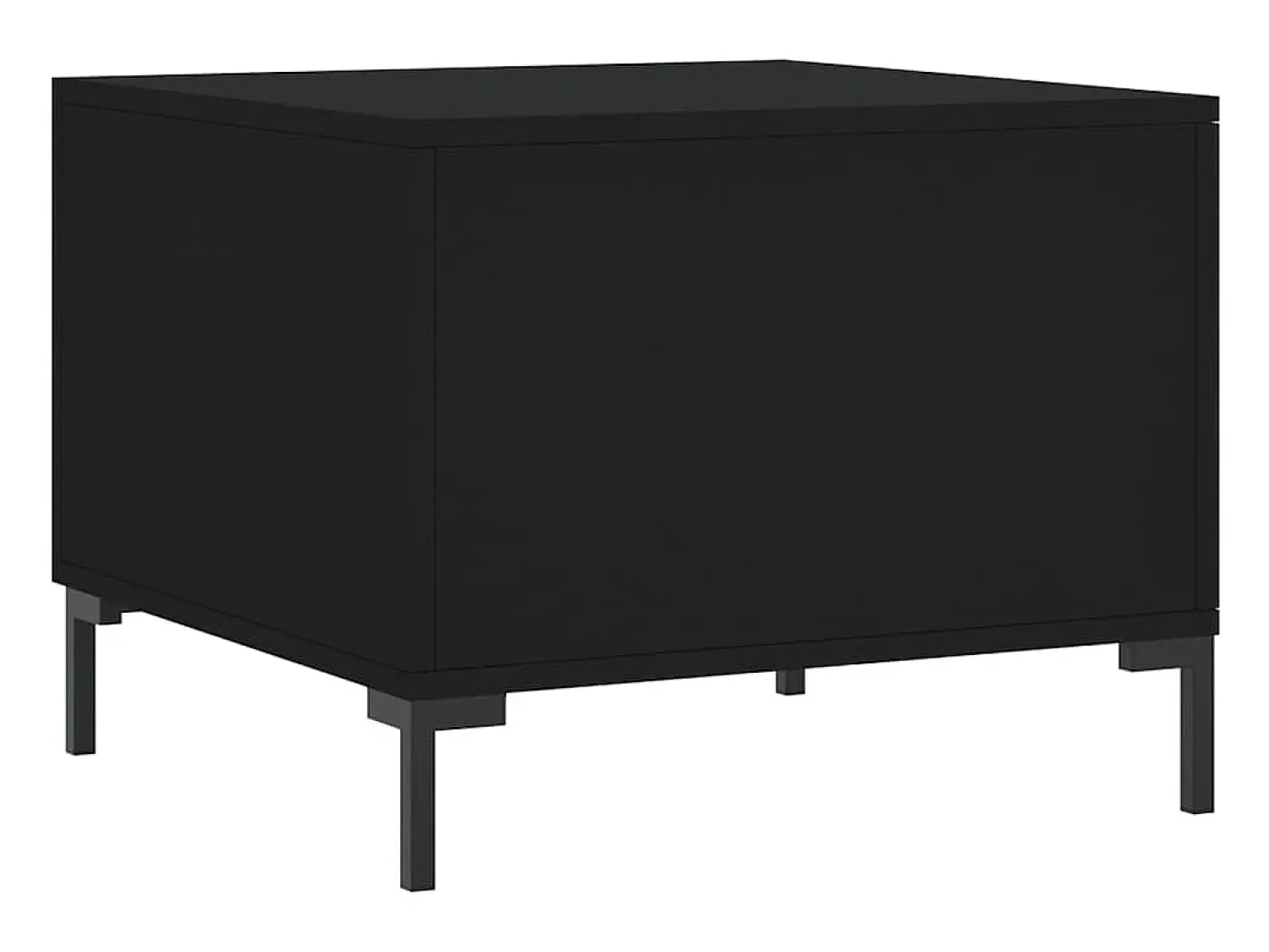 Mesa De Centro| Mesa de centro | Mesa de apoio 50x50x40 cm derivados de madeira Preto