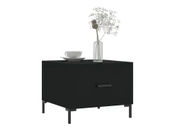 Mesa De Centro| Mesa de centro | Mesa de apoio 50x50x40 cm derivados de madeira Preto