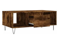 Mesa de centro | Mesa de apoio 90x50x36.5 cm derivados madeira carvalho fumado^ Mesa De Centro