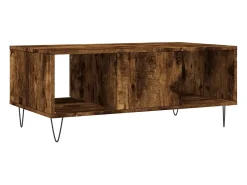 Mesa de centro | Mesa de apoio 90x50x36.5 cm derivados madeira carvalho fumado^ Mesa De Centro