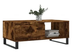 Mesa de centro | Mesa de apoio 90x50x36.5 cm derivados madeira carvalho fumado^ Mesa De Centro
