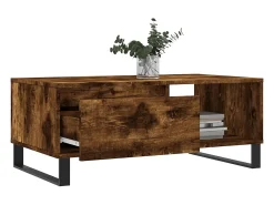 Mesa de centro | Mesa de apoio 90x50x36.5 cm derivados madeira carvalho fumado^ Mesa De Centro