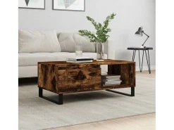 Mesa de centro | Mesa de apoio 90x50x36.5 cm derivados madeira carvalho fumado^ Mesa De Centro