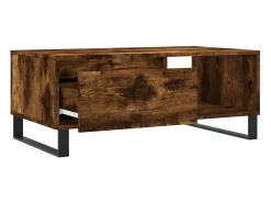 Mesa de centro | Mesa de apoio 90x50x36.5 cm derivados madeira carvalho fumado^ Mesa De Centro