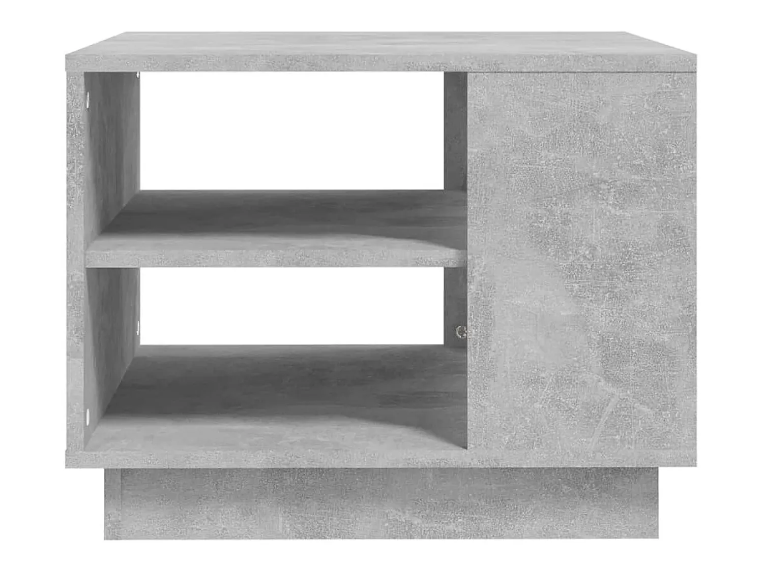 Mesa de centro | Mesa de apoio 55x55x43 cm derivados de madeira cinza cimento^ Mesa De Centro