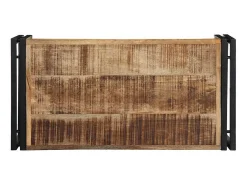 Mesa De Centro* Mesa de centro | Mesa de apoio | Mesa de café 80x40x35 cm madeira de mangueira áspera maciça Castanho