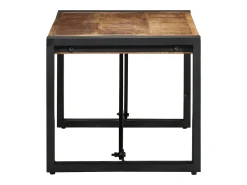 Mesa De Centro* Mesa de centro | Mesa de apoio | Mesa de café 80x40x35 cm madeira de mangueira áspera maciça Castanho