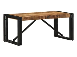 Mesa De Centro* Mesa de centro | Mesa de apoio | Mesa de café 80x40x35 cm madeira de mangueira áspera maciça Castanho