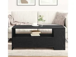 Mesa De Centro| Mesa de centro | Mesa de apoio with Drawer Carvalho 102x55x43.5 cm Preto