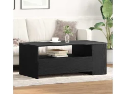 Mesa De Centro| Mesa de centro | Mesa de apoio with Drawer Carvalho 102x55x43.5 cm Preto