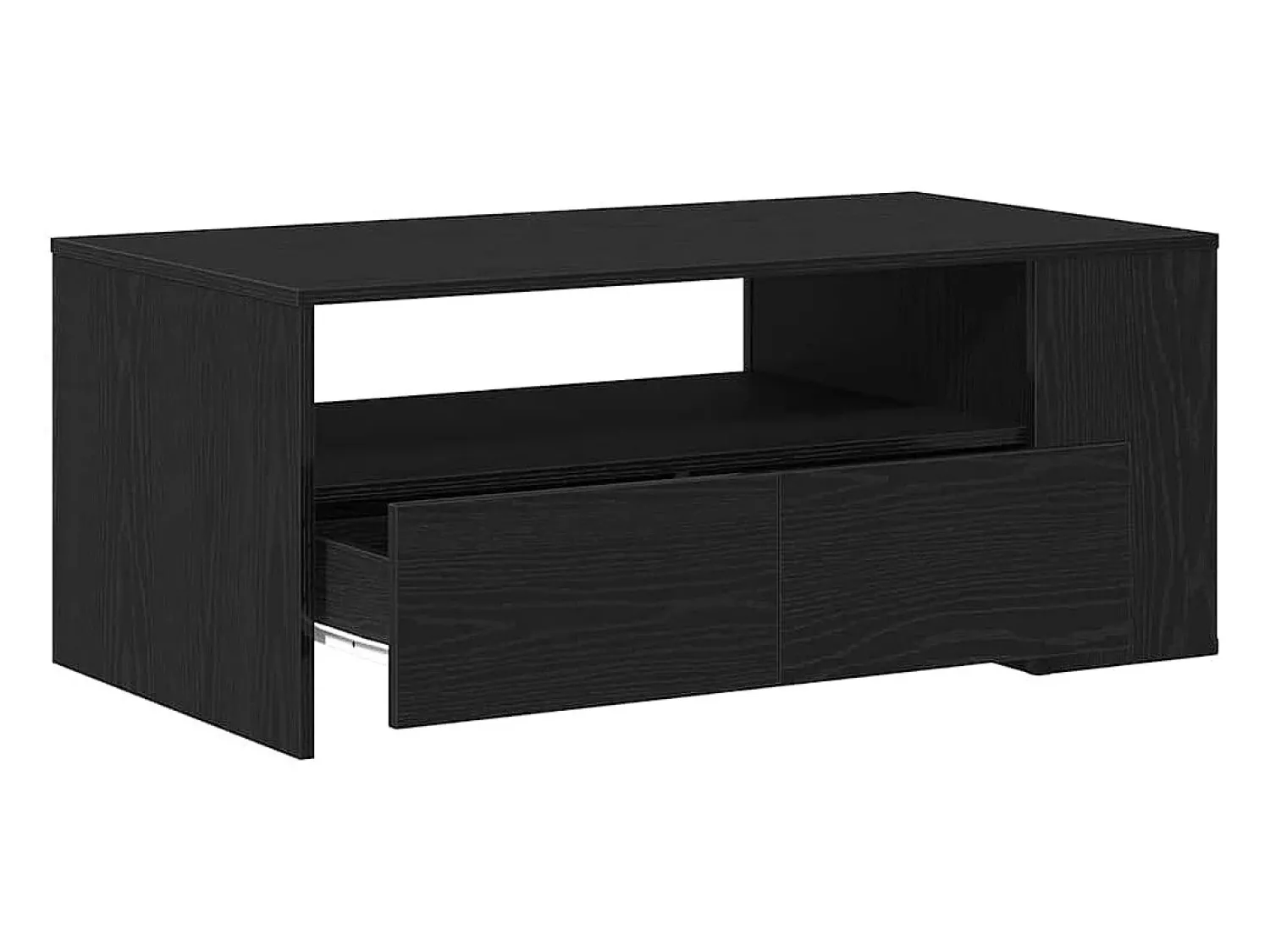 Mesa De Centro| Mesa de centro | Mesa de apoio with Drawer Carvalho 102x55x43.5 cm Preto