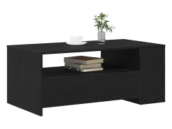 Mesa De Centro| Mesa de centro | Mesa de apoio with Drawer Carvalho 102x55x43.5 cm Preto