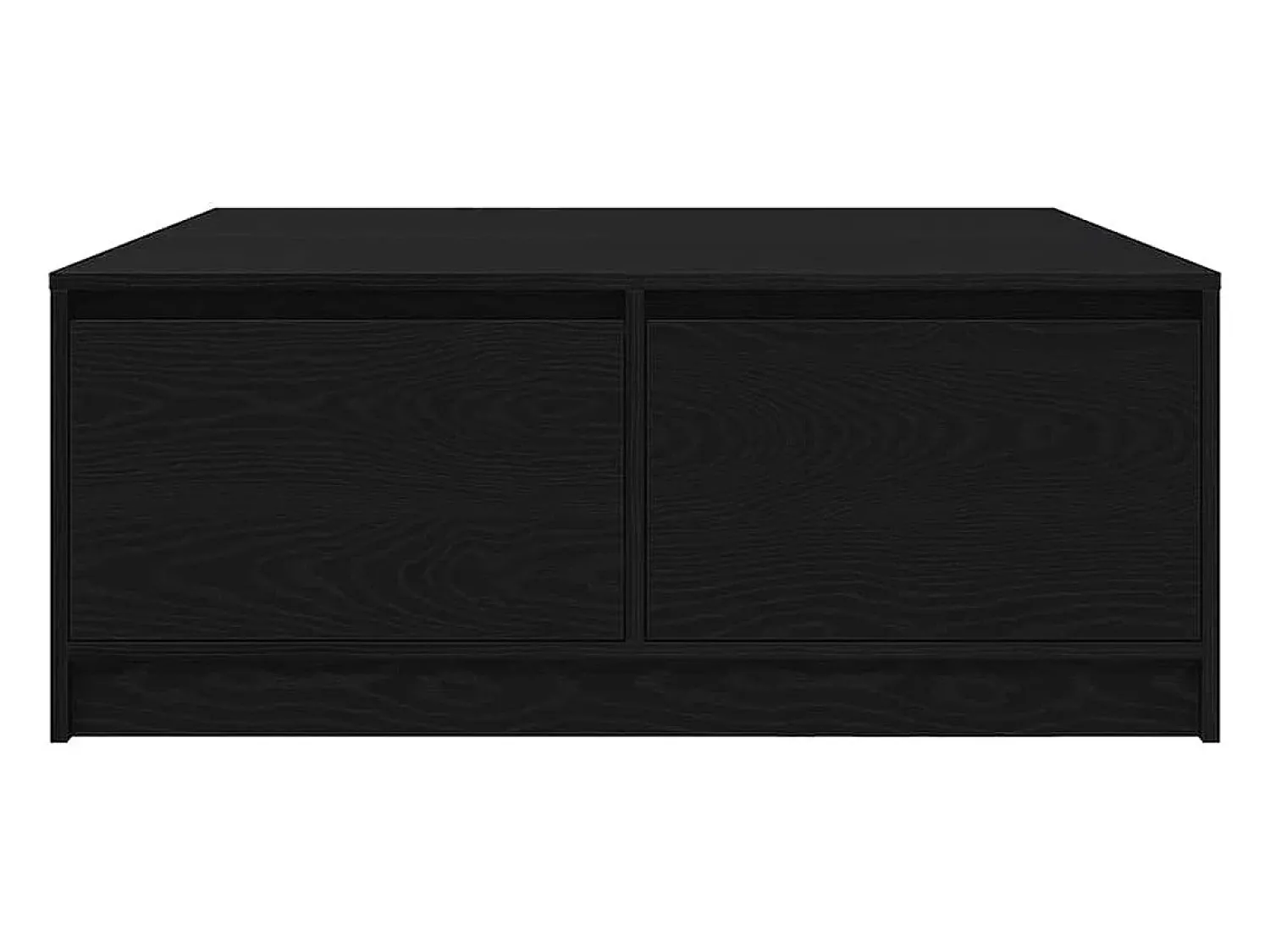 Mesa De Centro* Mesa de centro | Mesa de apoio com gavetas 100x100x40 cm carvalho Preto