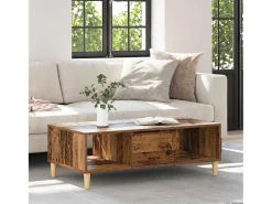 Mesa De Centro| Mesa de centro | Mesa de apoio Madeira antiga 103.5x60x35 cm Castanho