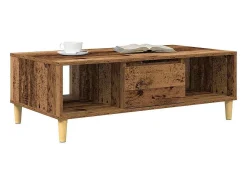 Mesa De Centro| Mesa de centro | Mesa de apoio Madeira antiga 103.5x60x35 cm Castanho
