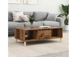 Mesa De Centro| Mesa de centro | Mesa de apoio Madeira antiga 103.5x60x35 cm Castanho