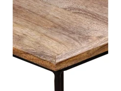 Mesa De Centro| Mesa de centro | Mesa de apoio madeira de mangueira maciça 56x48x40 cm Castanho