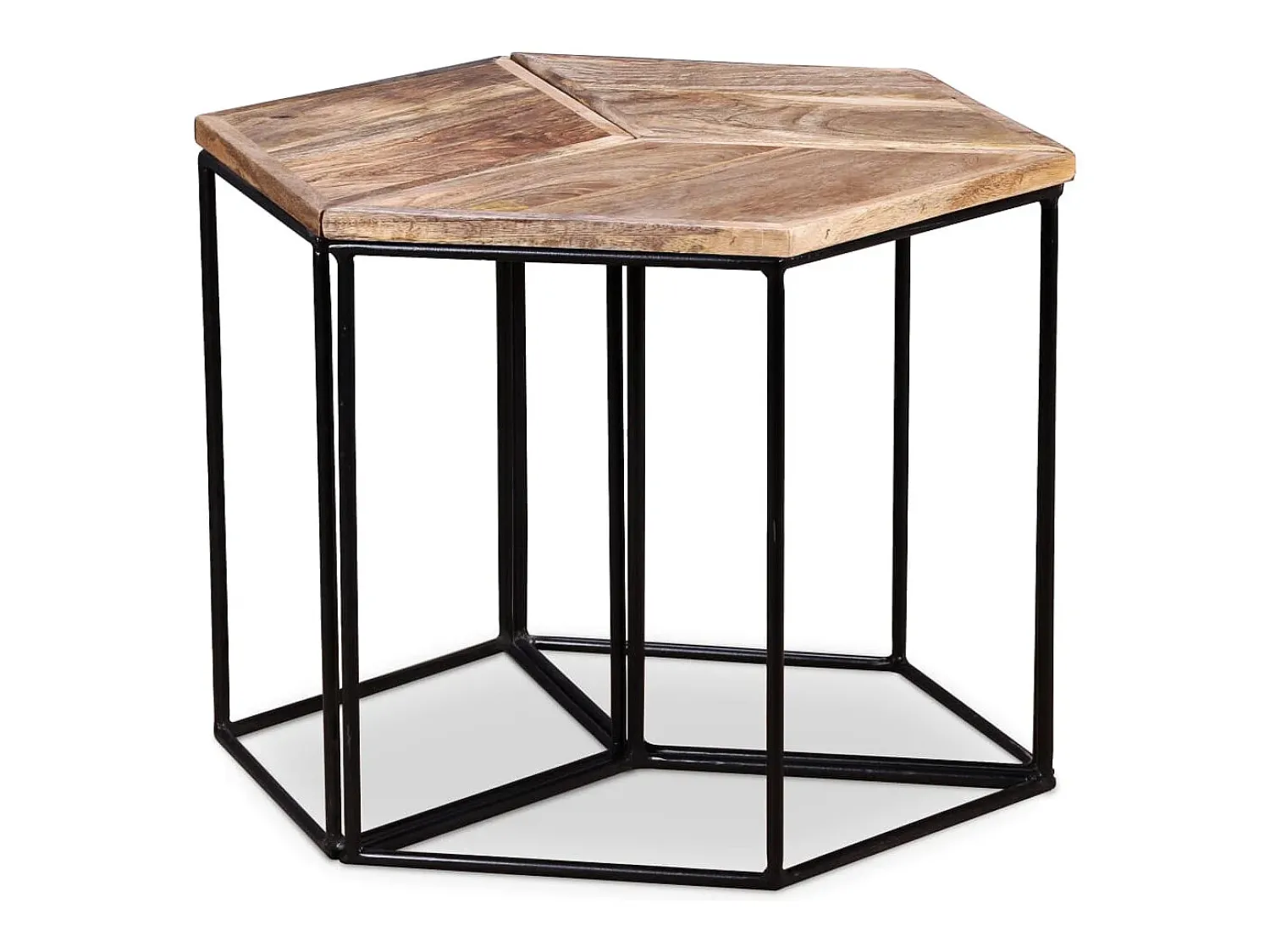 Mesa De Centro| Mesa de centro | Mesa de apoio madeira de mangueira maciça 56x48x40 cm Castanho
