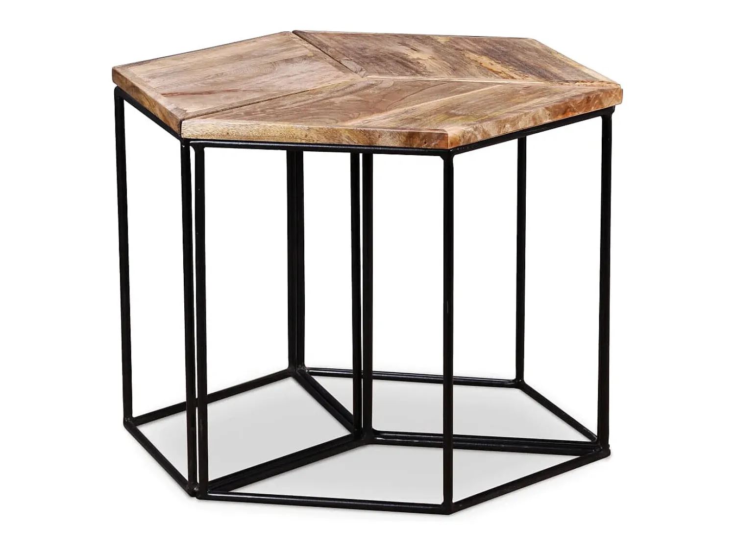 Mesa De Centro| Mesa de centro | Mesa de apoio madeira de mangueira maciça 56x48x40 cm Castanho