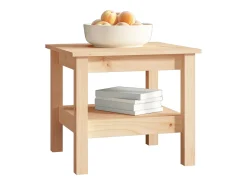 Mesa De Centro* Mesa de centro | Mesa de apoio | Mesa de café 45x45x40 cm madeira maciça pinho Castanho