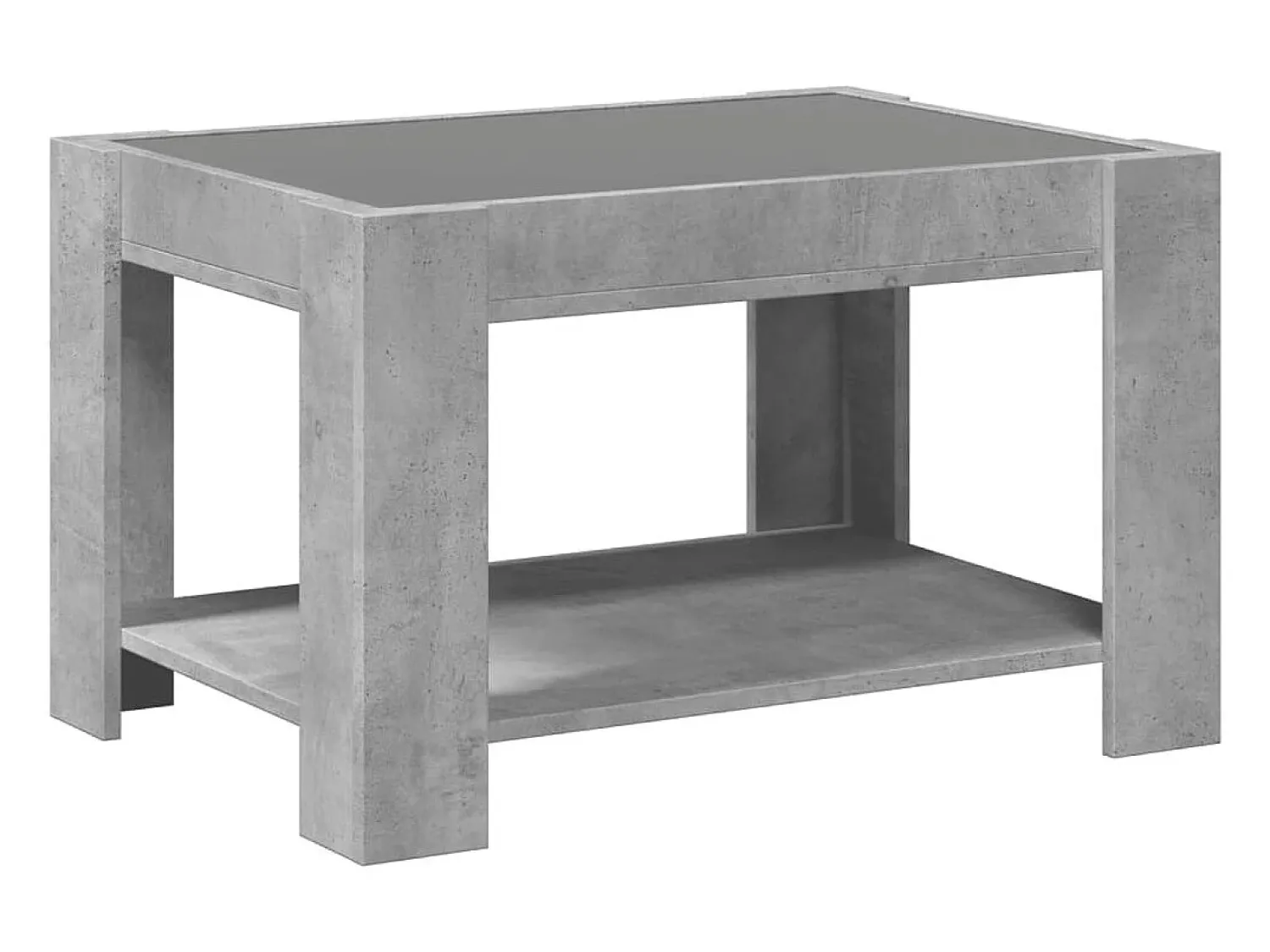 Mesa de centro | Mesa de apoio c/ LEDs 73x53x45 cm derivados de madeira^ Mesa De Centro