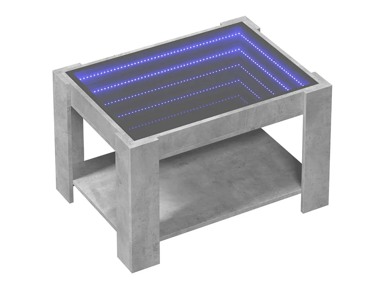 Mesa de centro | Mesa de apoio c/ LEDs 73x53x45 cm derivados de madeira^ Mesa De Centro