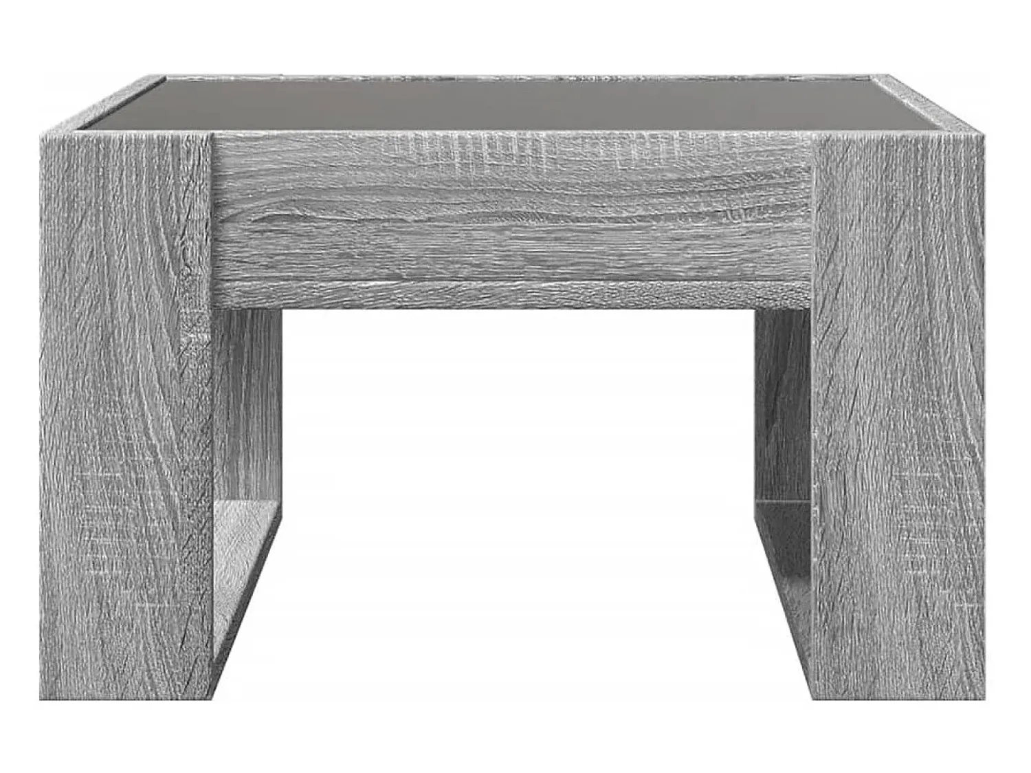 Mesa de centro | Mesa de apoio luzes LED Infinity 50x53x30 cm sonoma^ Mesa De Centro