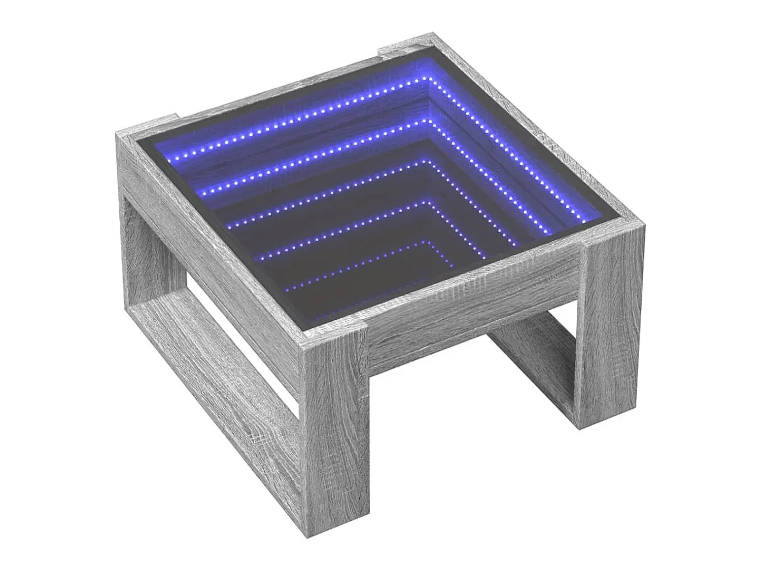 Mesa de centro | Mesa de apoio luzes LED Infinity 50x53x30 cm sonoma^ Mesa De Centro