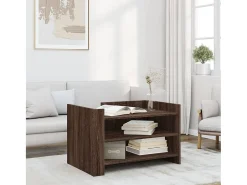 Mesa de centro | Mesa de apoio 80x50x50 cm derivados madeira carvalho^ Mesa De Centro