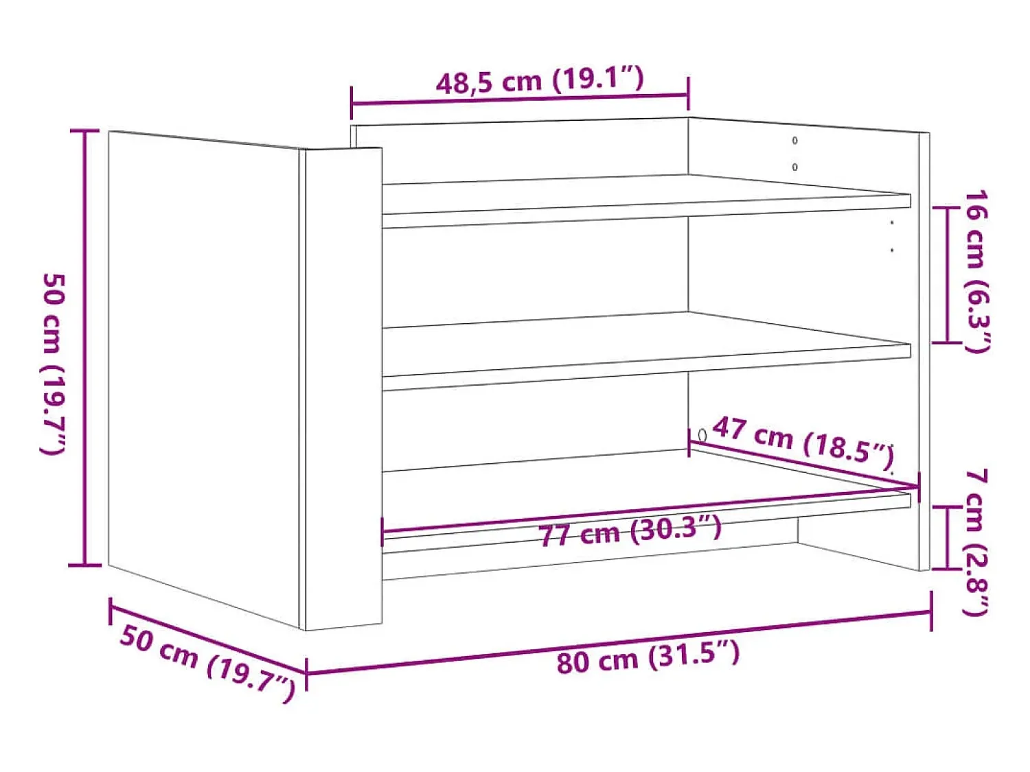 Mesa de centro | Mesa de apoio 80x50x50 cm derivados madeira carvalho^ Mesa De Centro