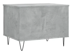 New Mesa de centro | Mesa de apoio | Mesa de café 60x44.5x45 cm derivados madeira cimento Cinzento
