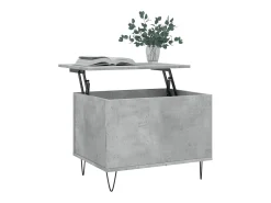 New Mesa de centro | Mesa de apoio | Mesa de café 60x44.5x45 cm derivados madeira cimento Cinzento