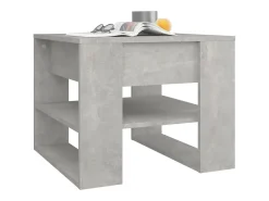 Mesa De Centro| Mesa de centro | Mesa de apoio 55.5x55x45 cm madeira processada cinza cimento Cinzento