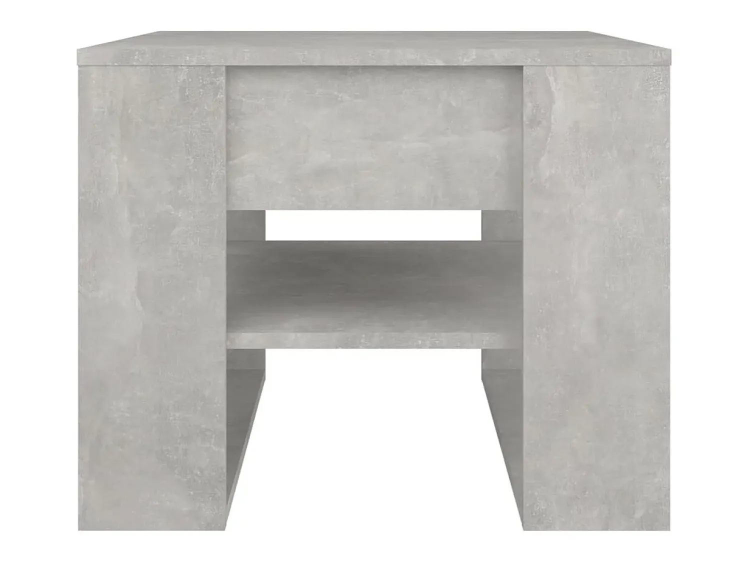 Mesa De Centro| Mesa de centro | Mesa de apoio 55.5x55x45 cm madeira processada cinza cimento Cinzento