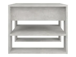 Mesa De Centro| Mesa de centro | Mesa de apoio 55.5x55x45 cm madeira processada cinza cimento Cinzento